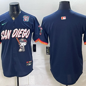 Men's San Diego Padres Nike Navy 2026-27 Hello Kitty City Connect Stadium Jersey SDP03