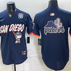 Men's San Diego Padres Nike Navy 2026-27 Hello Kitty City Connect Stadium Jersey SDP06