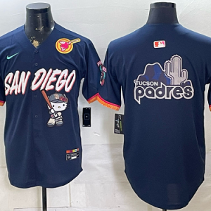 Men's San Diego Padres Nike Navy 2026-27 Hello Kitty City Connect Stadium Jersey SDP07