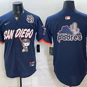 Men's San Diego Padres Nike Navy 2026-27 Hello Kitty City Connect Stadium Jersey SDP08