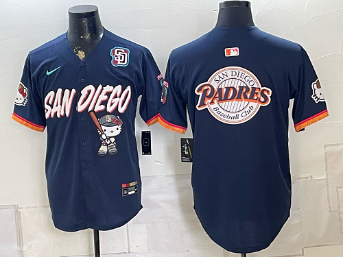 Men's San Diego Padres Nike Navy 2026-27 Hello Kitty City Connect Stadium Jersey SDP11