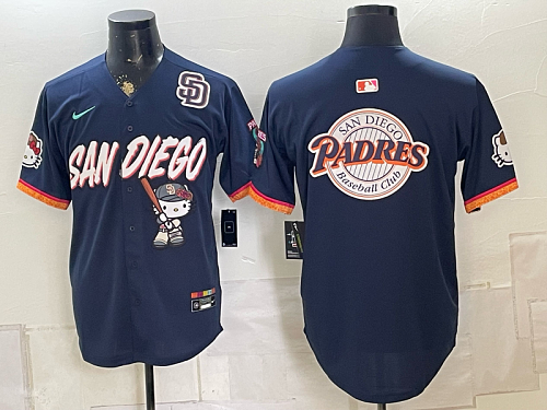 Men's San Diego Padres Nike Navy 2026-27 Hello Kitty City Connect Stadium Jersey SDP12