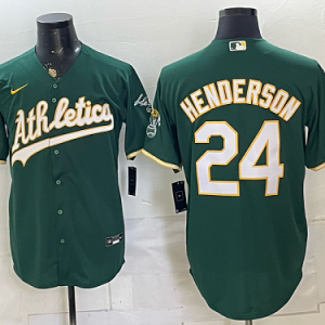 yp252437895-061 Men's Athletics #24 Rickey Henderson Nike Green 2026-27 City Connect Stadium Jersey OAK01