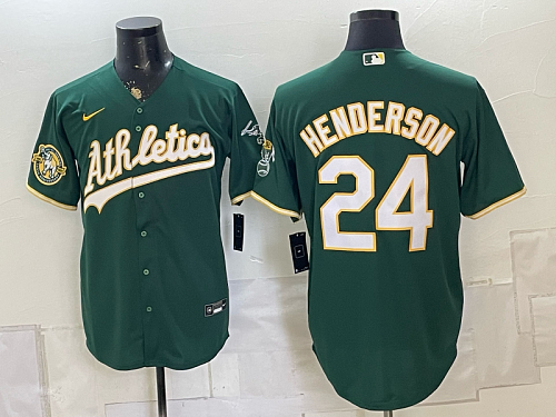 Men's Athletics #24 Rickey Henderson Nike Green 2026-27 City Connect Stadium Jersey OAK01