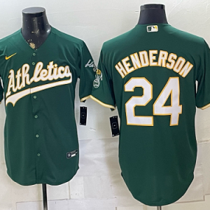 yp252437895-063 Men's Athletics #24 Rickey Henderson Nike Green 2026-27 City Connect Stadium Jersey OAK03