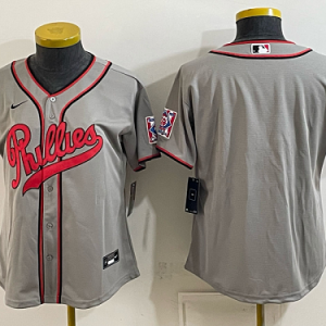 Women's Philadelphia Phillies Nike Gray 2026-27 City Connect Stadium Jersey PHIW01