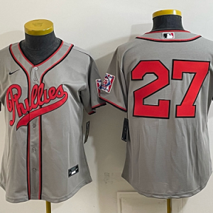 Women's Philadelphia Phillies #59 Ranger Suarez Nike Gray 2026-27 City Connect Stadium Jersey PHIW03