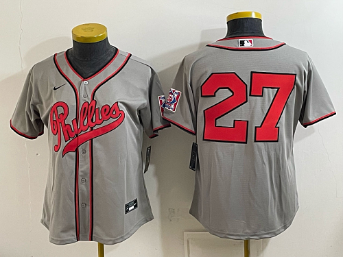 Women's Philadelphia Phillies #59 Ranger Suarez Nike Gray 2026-27 City Connect Stadium Jersey PHIW03