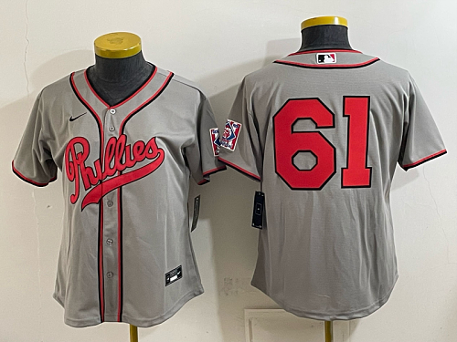Women's Philadelphia Phillies #27 Aaron Nola Nike Gray 2026-27 City Connect Stadium Jersey PHIW04