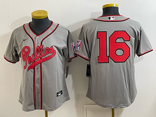 Women's Philadelphia Phillies #61 Cristopher Sanchez Nike Gray 2026-27 City Connect Stadium Jersey PHIW05