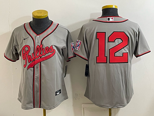 Women's Philadelphia Phillies #16 Brandon Marsh Nike Gray 2026-27 City Connect Stadium Jersey PHIW06