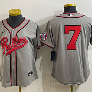 Women's Philadelphia Phillies #12 Kyle Schwarber Nike Gray 2026-27 City Connect Stadium Jersey PHIW07