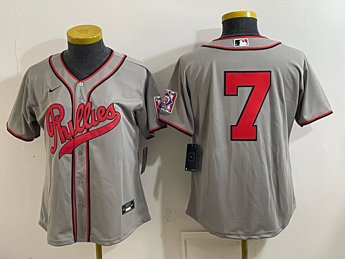 Women's Philadelphia Phillies #12 Kyle Schwarber Nike Gray 2026-27 City Connect Stadium Jersey PHIW07