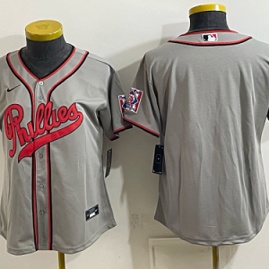 Women's Philadelphia Phillies Nike Gray 2026-27 City Connect Stadium Jersey PHIW11