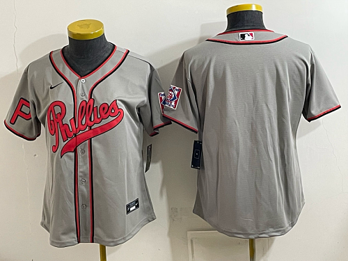Women's Philadelphia Phillies Nike Gray 2026-27 City Connect Stadium Jersey PHIW11