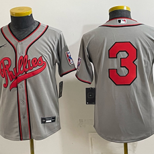 Youth Philadelphia Phillies #5 Bryson Stott Nike Gray 2026-27 City Connect Stadium Jersey PHIY08