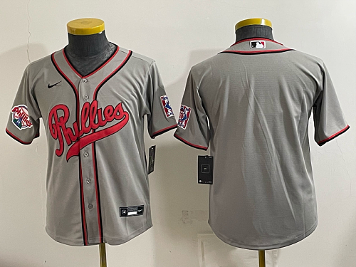 Youth Philadelphia Phillies Nike Gray 2026-27 City Connect Stadium Jersey PHIY10