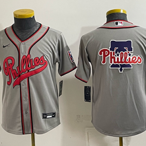 Youth Philadelphia Phillies Nike Gray 2026-27 City Connect Stadium Jersey PHIY12