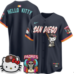 Men's San Diego Padres Nike Navy 2026-27 Hello Kitty City Connect Stadium Jersey SDP01