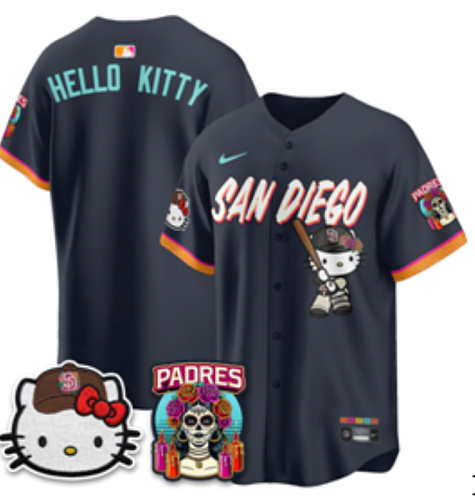 yp252597700-mlb-sdp-001 Men's San Diego Padres Nike Navy 2026-27 Hello Kitty City Connect Stadium Jersey SDP01