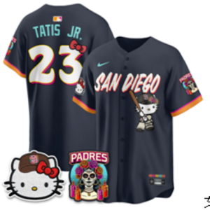 Men's San Diego Padres #23 Fernando Tatis Jr. Nike Navy 2026-27 Hello Kitty City Connect Stadium Jersey SDP02