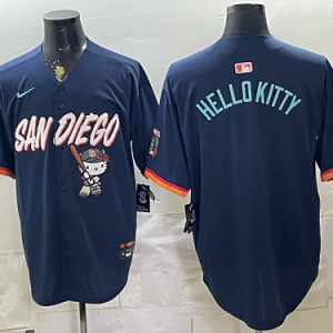Men's San Diego Padres Nike Navy 2026-27 Hello Kitty City Connect Stadium Jersey SDP03