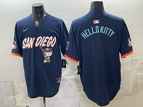 yp252597700-mlb-sdp-003 Men's San Diego Padres Nike Navy 2026-27 Hello Kitty City Connect Stadium Jersey SDP03