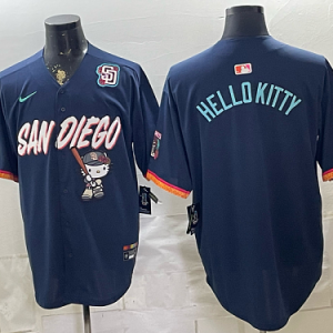 Men's San Diego Padres Nike Navy 2026-27 Hello Kitty City Connect Stadium Jersey SDP05