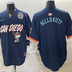 Men's San Diego Padres Nike Navy 2026-27 Hello Kitty City Connect Stadium Jersey SDP06