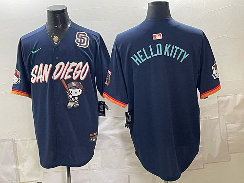yp252597700-mlb-sdp-006 Men's San Diego Padres Nike Navy 2026-27 Hello Kitty City Connect Stadium Jersey SDP06