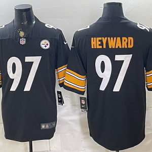 Men's Pittsburgh Steelers #97 Cameron Heyward Nike Black 2026-27 Commemorative Patch Football Jersey PIT01