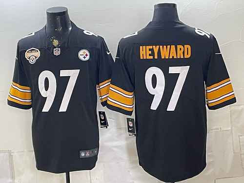 Men's Pittsburgh Steelers #97 Cameron Heyward Nike Black 2026-27 Commemorative Patch Football Jersey PIT04