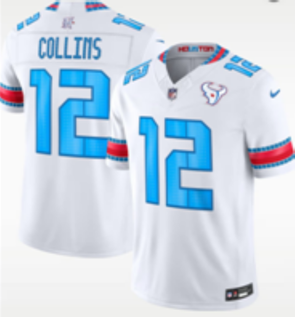 Men’s Houston Texans Nico Collins #12 Nike White 2026–27 Fifth-Generation Football Jersey KKB002