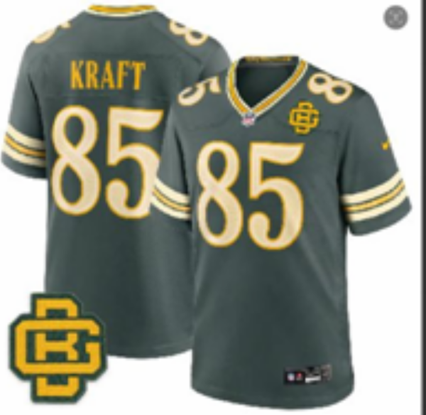 yp252804201-004 Men’s Green Bay Packers Tucker Kraft #85 Nike Dark Green 2026–27 Fifth-Generation Football Jersey KKB004