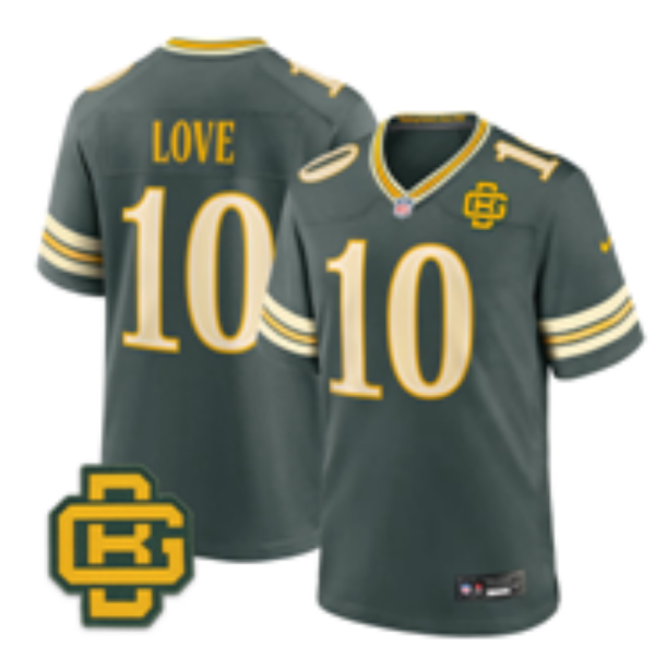 yp252804201-006 Men’s Green Bay Packers Jordan Love #10 Nike Dark Green 2026–27 Fifth-Generation Football Jersey KKB006