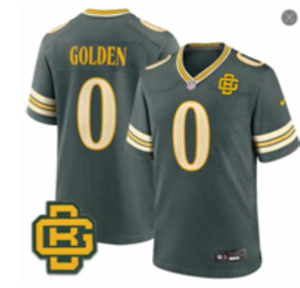 yp252804201-007 Men’s Green Bay Packers Matthew Golden #0 Nike Dark Green 2026–27 Fifth-Generation Football Jersey KKB007