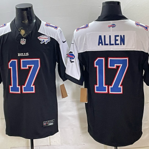 Men’s Buffalo Bills Josh Allen #17 Nike Navy and White 2026–27 Thanksgiving Third-Generation Football Jersey KKB040