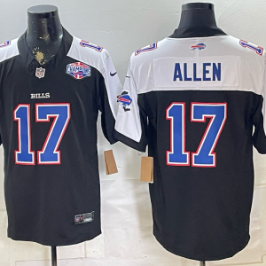 Men’s Buffalo Bills Josh Allen #17 Nike Navy and White 2026–27 Thanksgiving Third-Generation Football Jersey KKB043