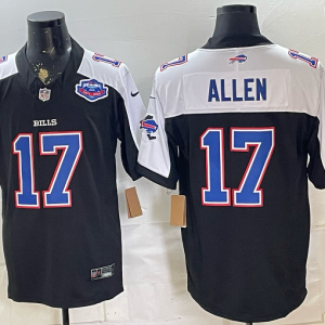 Men’s Buffalo Bills Josh Allen #17 Nike Navy and White 2026–27 Thanksgiving Third-Generation Football Jersey KKB044