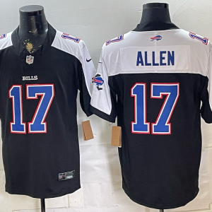 Men’s Buffalo Bills Josh Allen #17 Nike Navy and White 2026–27 Thanksgiving Third-Generation Football Jersey KKB047