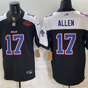 Men’s Buffalo Bills Josh Allen #17 Nike Navy and White 2026–27 Thanksgiving Third-Generation Football Jersey KKB048