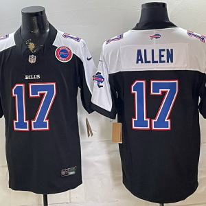 Men’s Buffalo Bills Josh Allen #17 Nike Navy and White 2026–27 Thanksgiving Third-Generation Football Jersey KKB049
