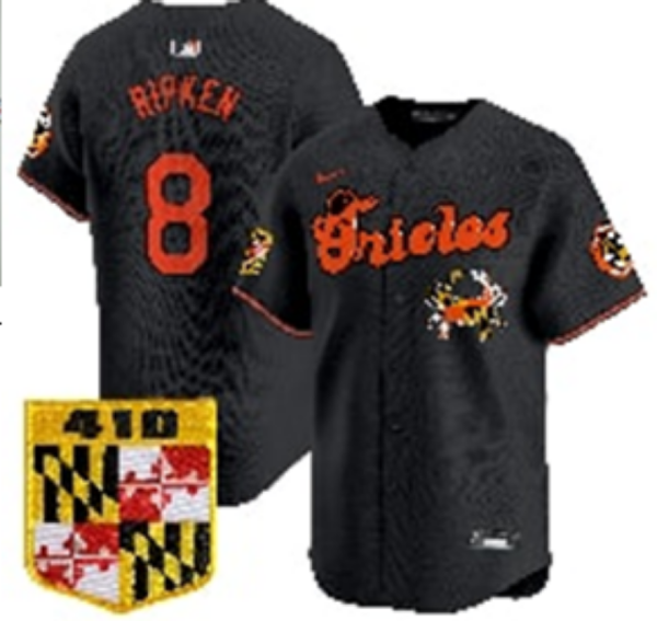 yp252804201-059 Men’s Baltimore Orioles Cal Ripken Jr. #8 Nike Black 2026–27 Special Edition Baseball Jersey KKB059