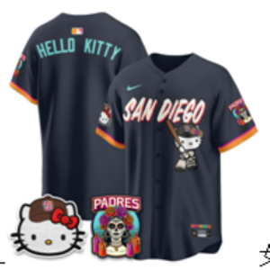 Men’s San Diego Padres Nike Navy 2026–27 Hello Kitty Tucson Baseball Jersey KKB066