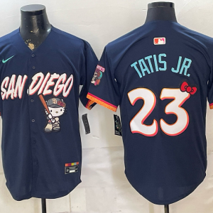 Men’s San Diego Padres Fernando Tatis Jr. #23 Nike Navy 2026–27 Hello Kitty Tucson Baseball Jersey KKB067