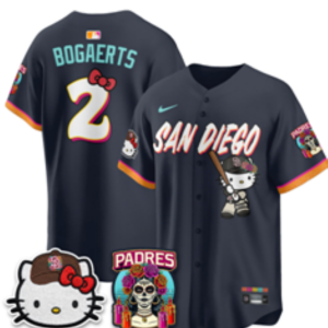 Men’s San Diego Padres Xander Bogaerts #2 Nike Navy 2026–27 Hello Kitty Tucson Baseball Jersey KKB071