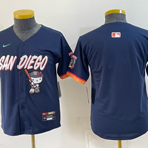 Youth San Diego Padres Nike Navy 2026–27 Hello Kitty Tucson Baseball Jersey KKB072