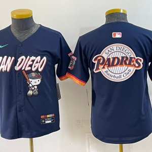 Youth San Diego Padres Nike Navy 2026–27 Hello Kitty Tucson Baseball Jersey KKB075