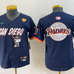 Youth San Diego Padres Nike Navy 2026–27 Hello Kitty Tucson Baseball Jersey KKB077