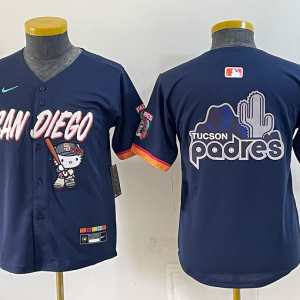 Youth San Diego Padres Nike Navy 2026–27 Hello Kitty Tucson Baseball Jersey KKB078